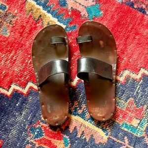 JUTTA NEUMANN New York - Hermes Brown Leather Sandals - Birk Sole - 8 B - $360